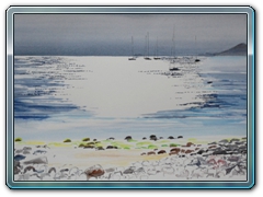 Evening Yachts Porthloo (Acrylic Ink Sketch) 
SOLD